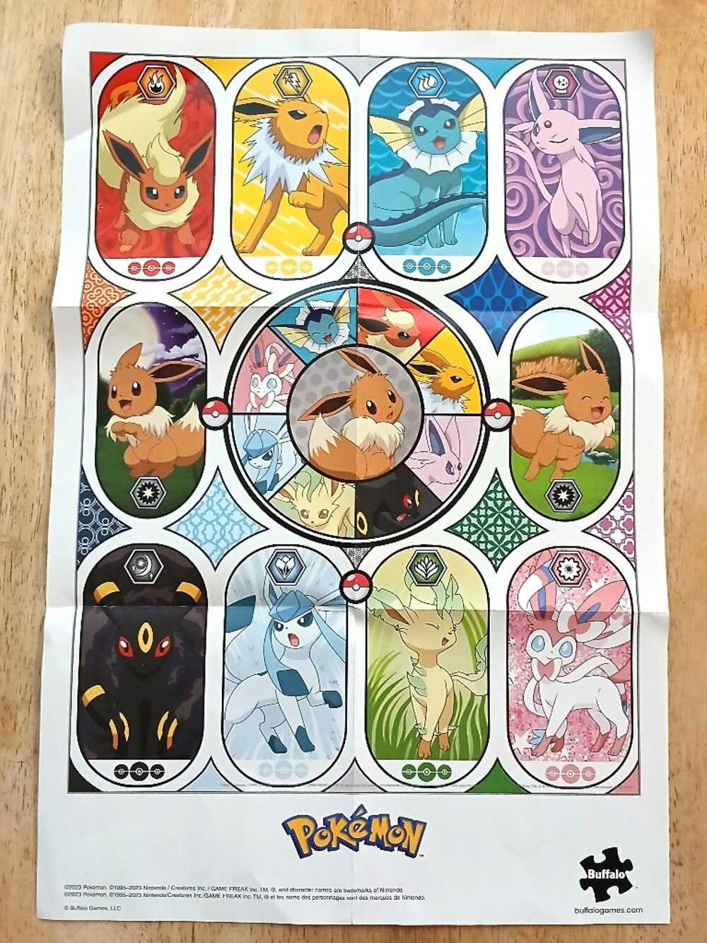 Buffalo Silver Select Pokemon Windows of Eevee Jigsaw Puzzle, 1000 Pieces